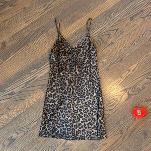 Zara Leopard Print Slip Dress size XS Like new